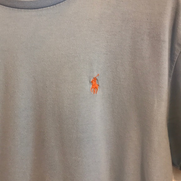 Light blue orange logo Polo shirt - Picture 2 of 3